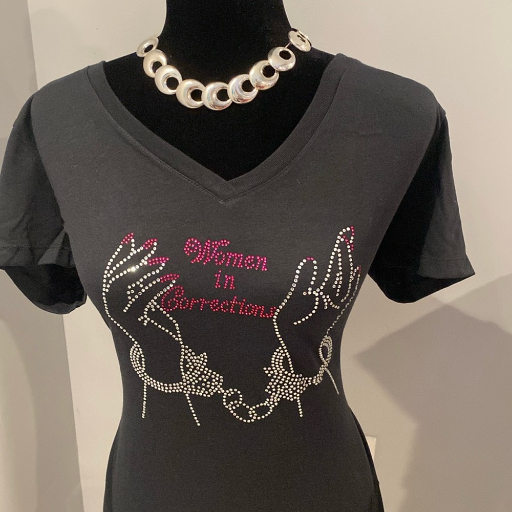 Corrections Officer Rhinestone T-Shirt | Women in Corrections Tee